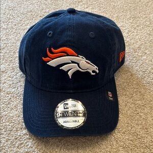 Denver Broncos New Era Navy Blue Adjustable Cap